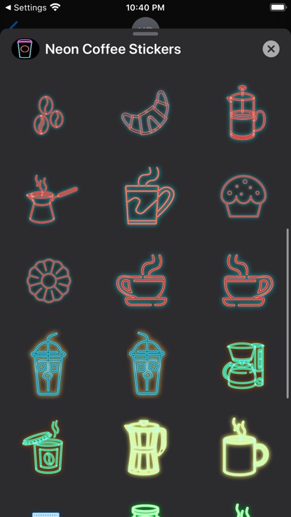 Neon Coffee Stickers