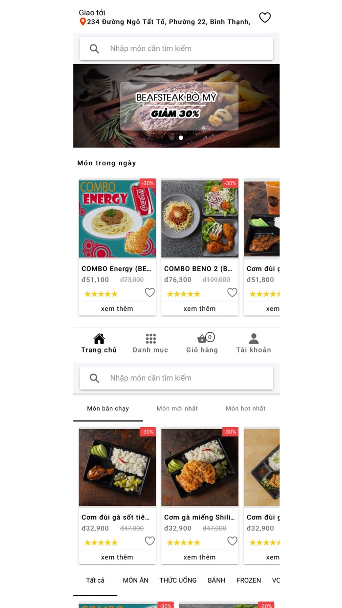 Hint gợi ý đồ ăn uống