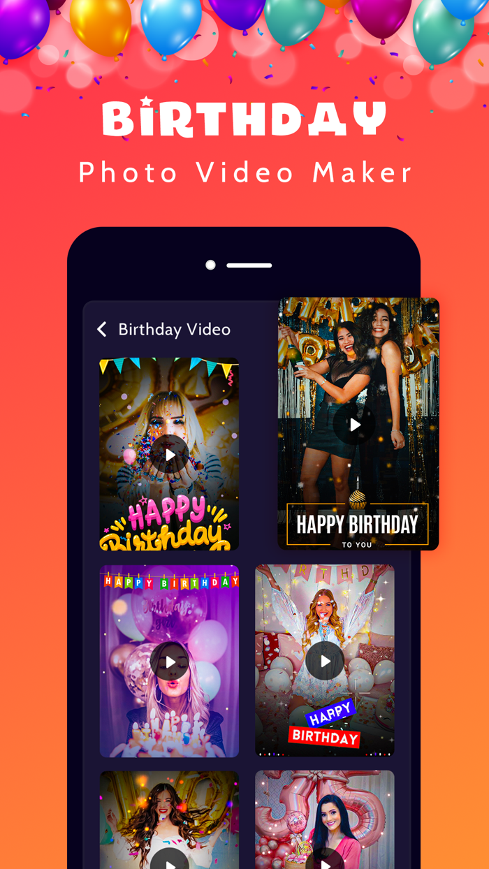 Birthday Video Maker - status