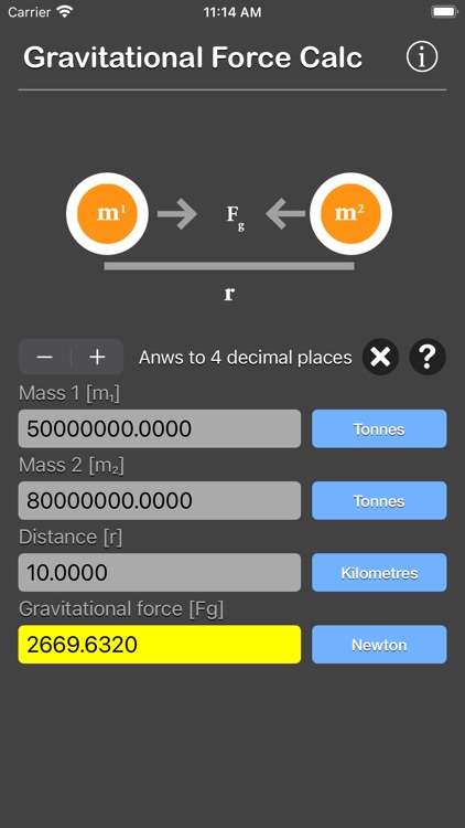 Gravitational Force Calculator