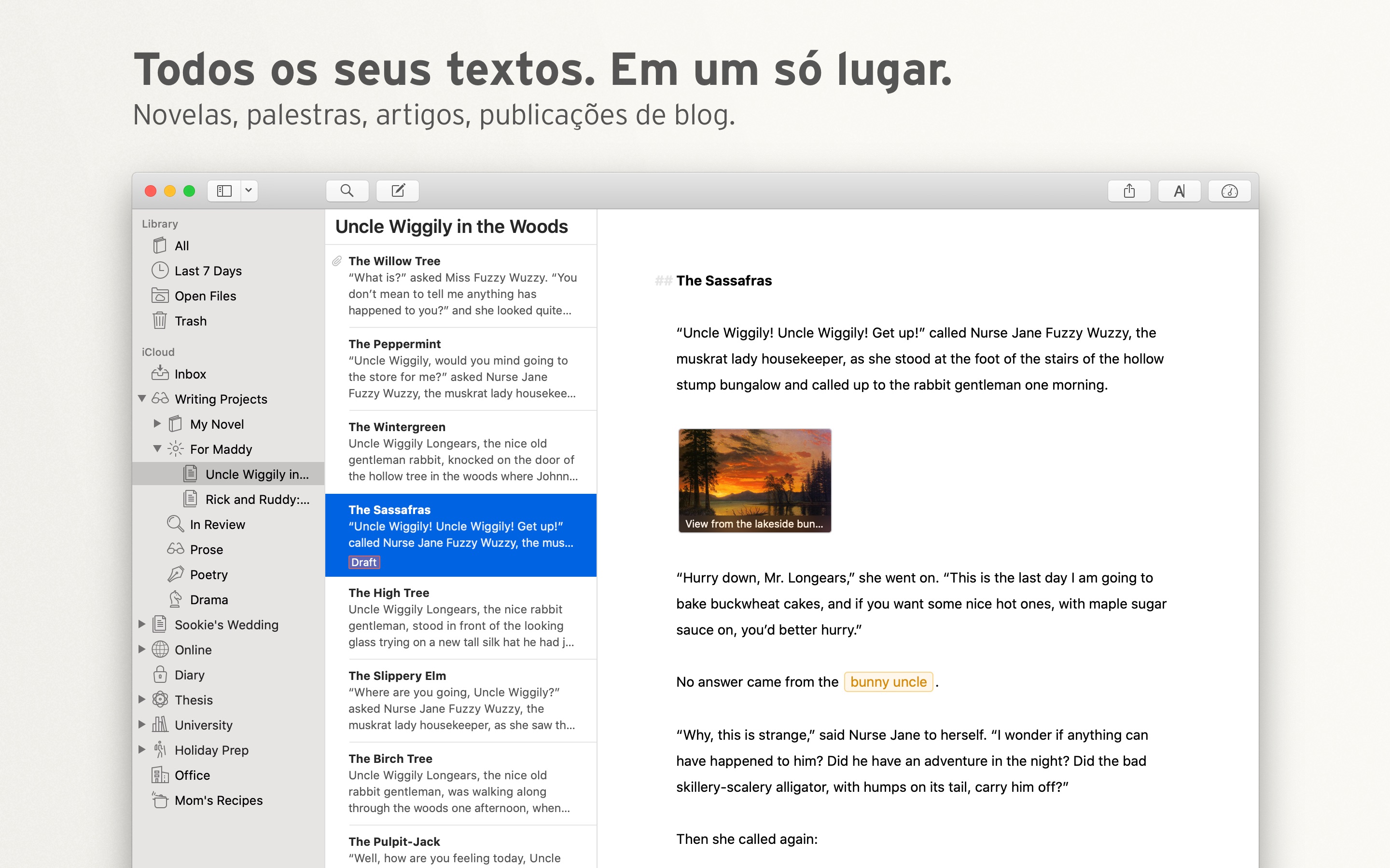 Screenshot do app Ulysses