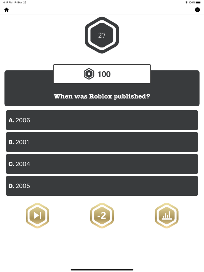 ROBUX - Quiz For Roblox