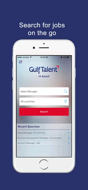 Screenshot 1 GulfTalent - Job Search App iphone