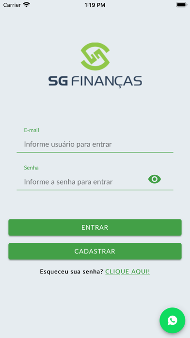 SGFinancas app screenshot 2