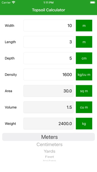【图】Topsoil Calculator Pro(截图2) 【图】Topsoil Calculator Pro(截图2)
