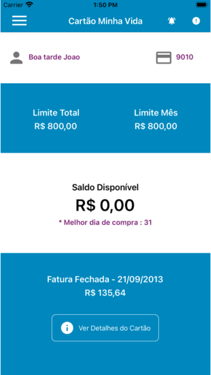 Cartão Minha Vida
