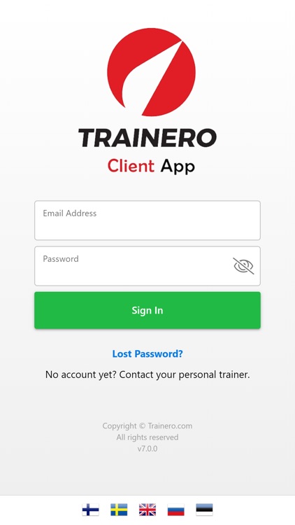 Trainero.com Client App