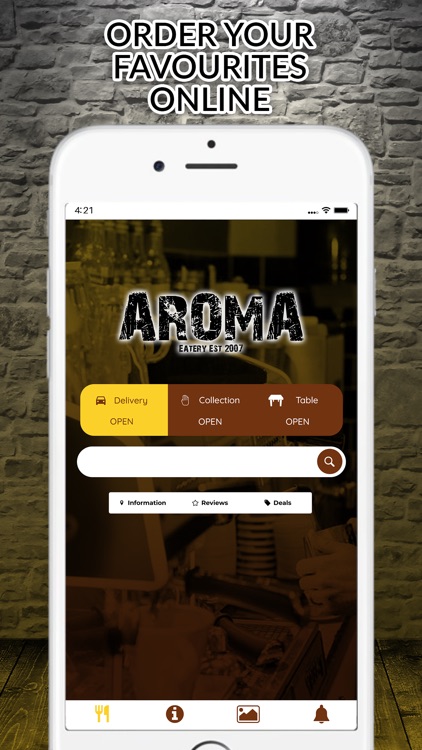 Aroma Coffee, Kitchen
