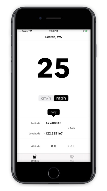 GPS Data - Speed & Altitude