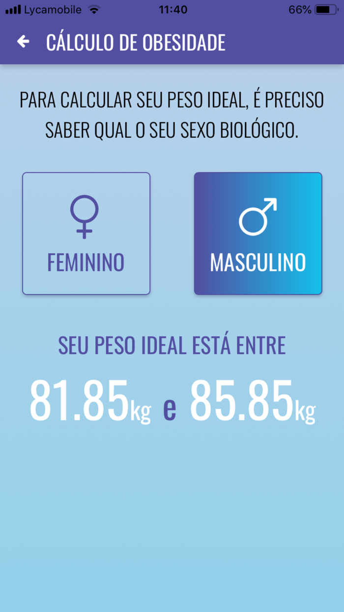 Cálculo de Obesidade