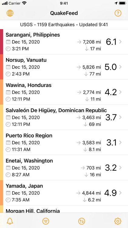 QuakeFeed Earthquake Alerts