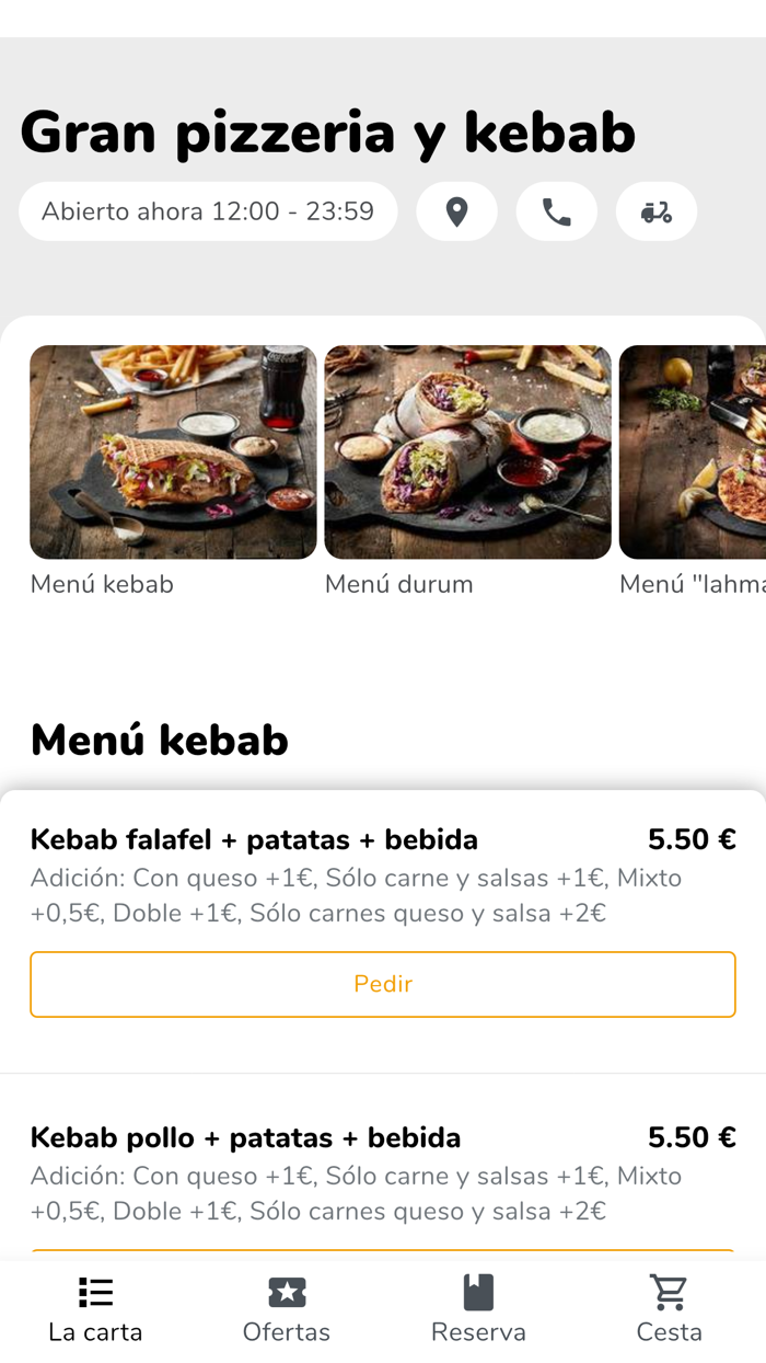 Gran pizzeria y kebab