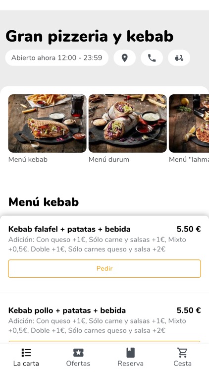 Gran pizzería y kebab