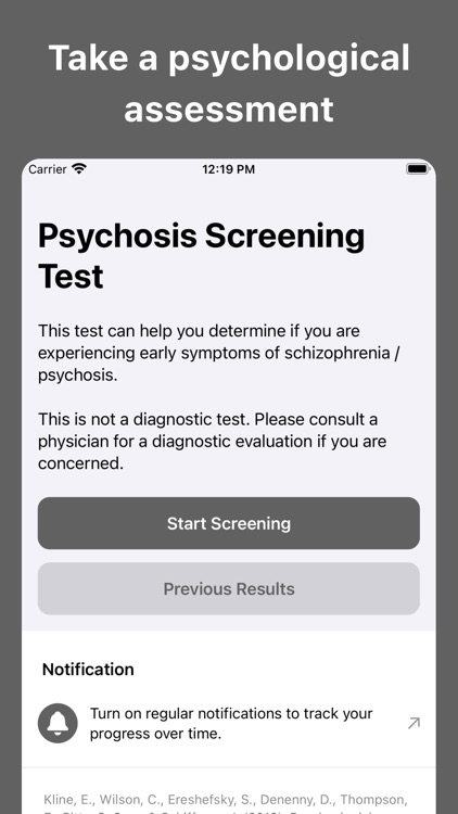 Schizophrenia Test (Psychosis)