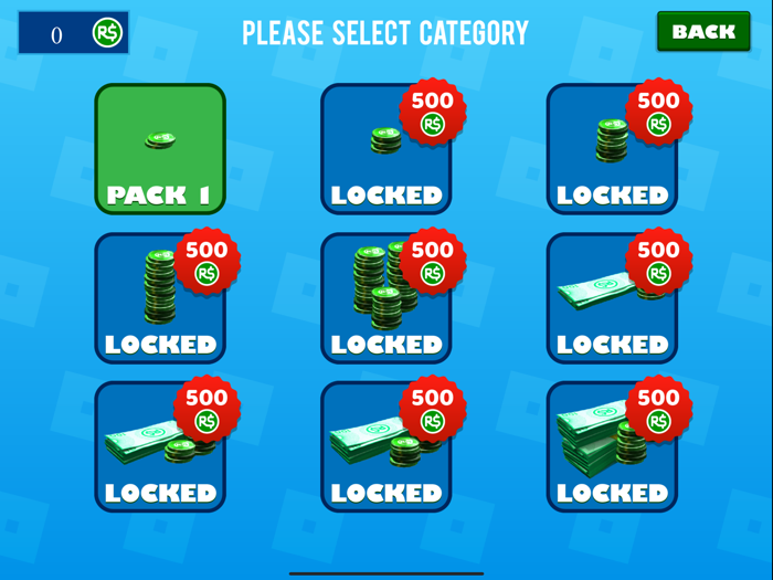 Robux Locked Pack For Roblox