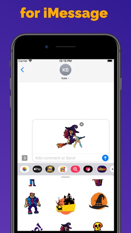 Halloween stickers and emoji