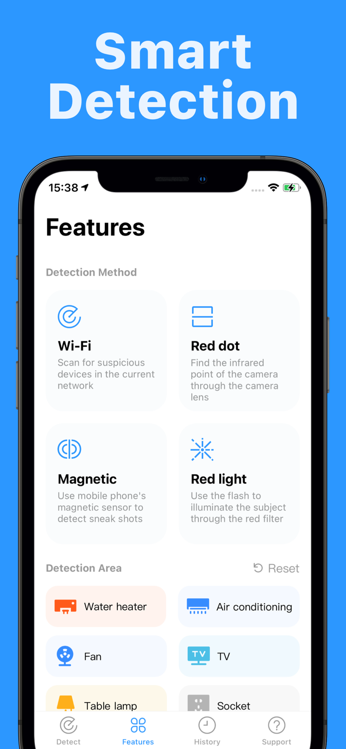 Hidden Spy Camera Detector •