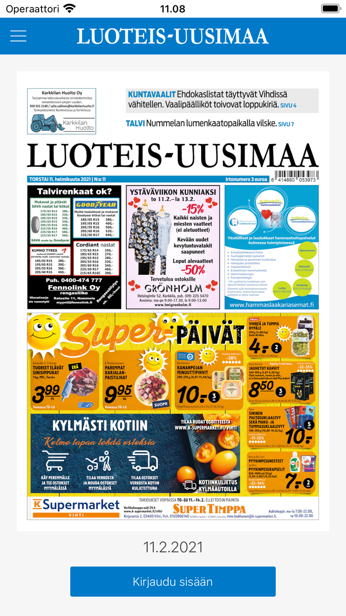 Luoteis-Uusimaa, päivän lehti