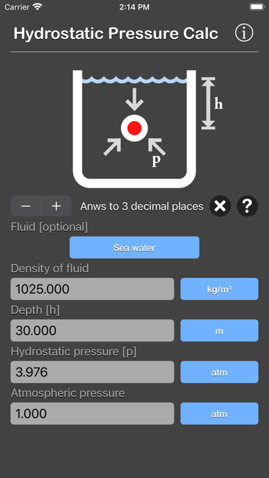 Hydrostatic Pressure Calc screenshot 4