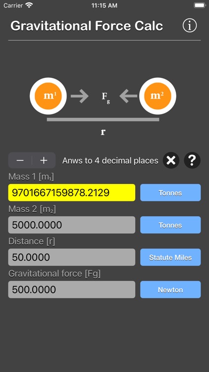 Gravitational Force Calculator screenshot-5