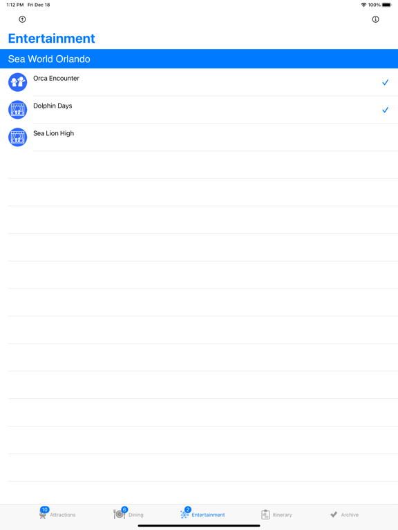 ThemePark Checklist:Aquatic FL screenshot 3