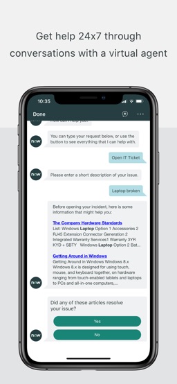 Now Mobile app screenshot