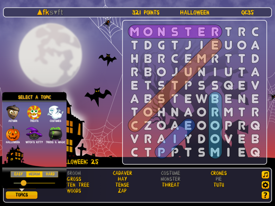 WordSearch Halloween screenshot 4