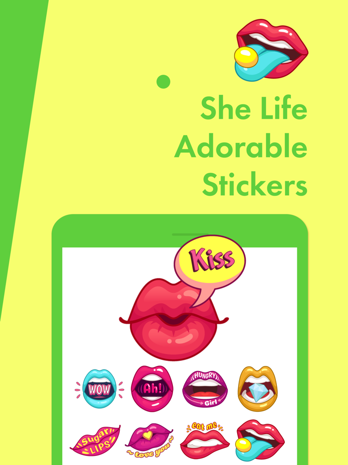 She Life Adorable Stickers
