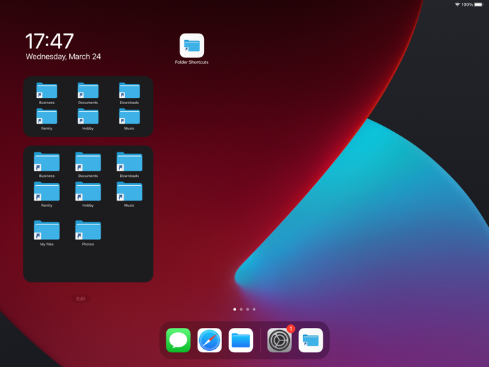Folder Shortcuts  Homescreen