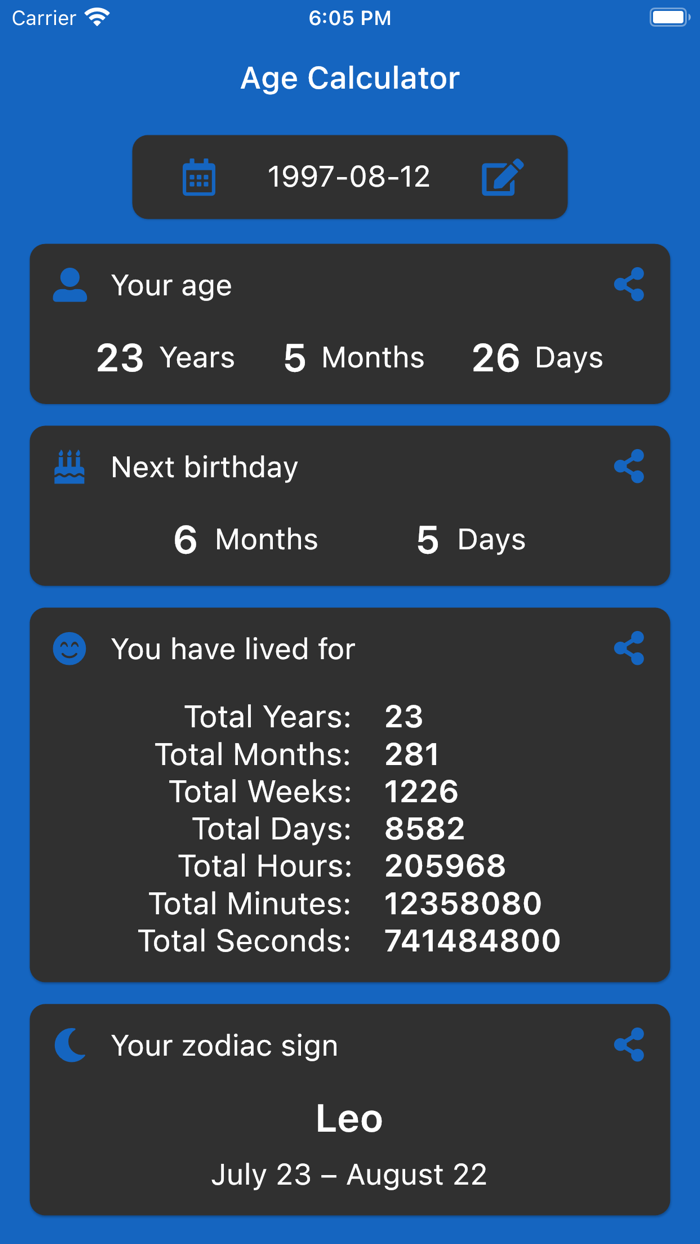 Age Calculator - How Old I Am