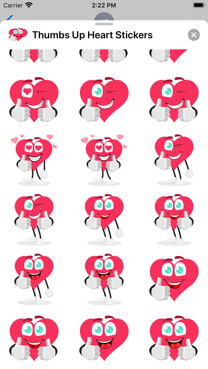Thumbs Up Heart Stickers
