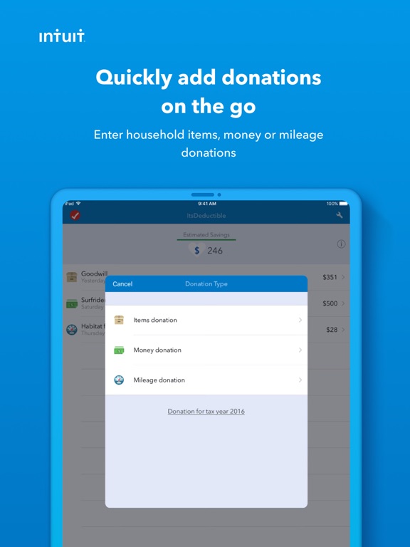 ItsDeductible Donation Tracker – Maximize your charitable donation tax deductions screenshot