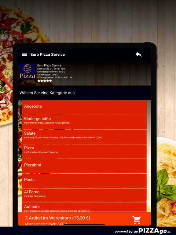 Euro Pizza Service Köln screenshot 8