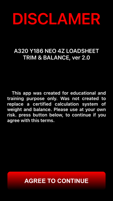 A320 NEO LOADSHEET Y186 4z PC 용