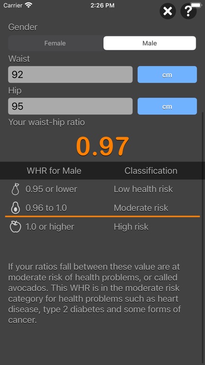 Waist to Hip Ratio Calc screenshot-5