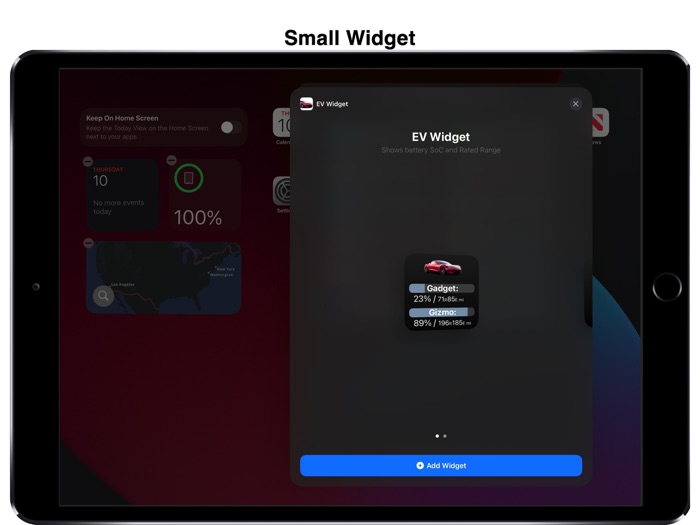EV Widget for Model S/X/3/Y