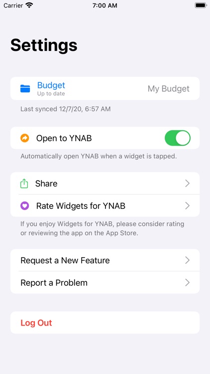 Widgets for YNAB screenshot-3