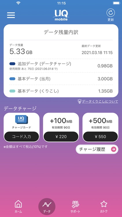UQ mobile ポータル