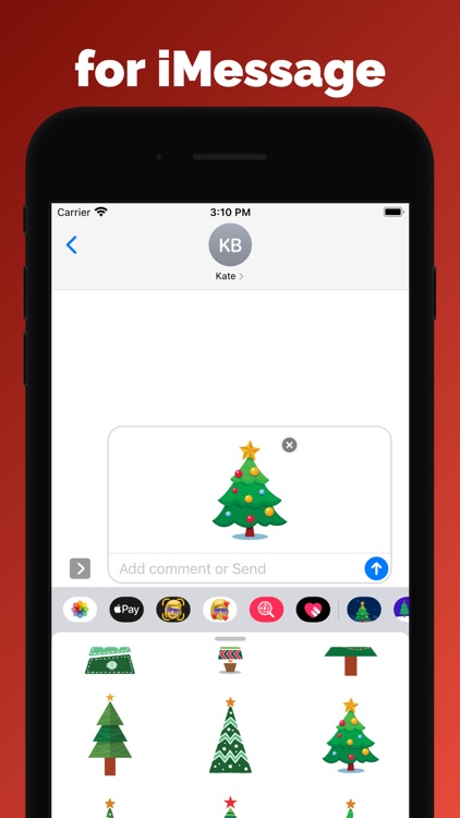 Christmas tree emoji stickers