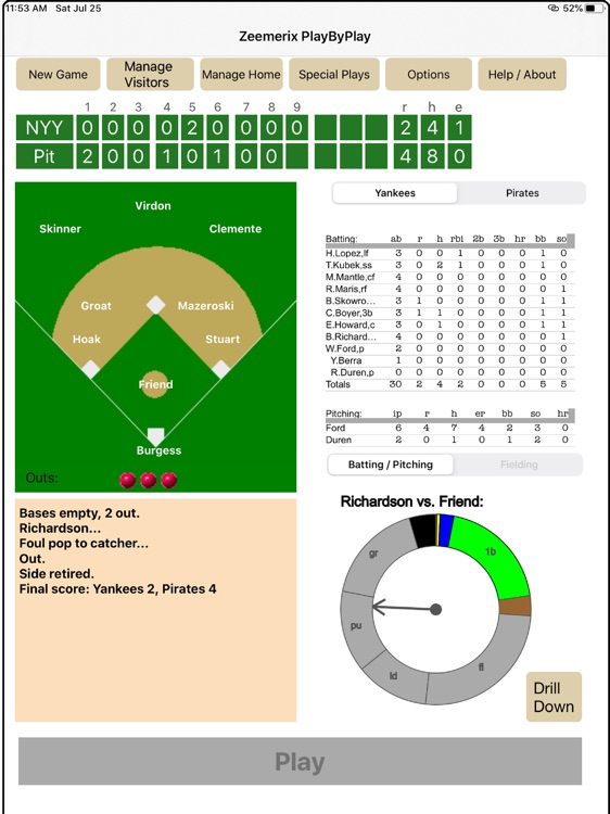 Zeemerix PlayByPlay Baseball