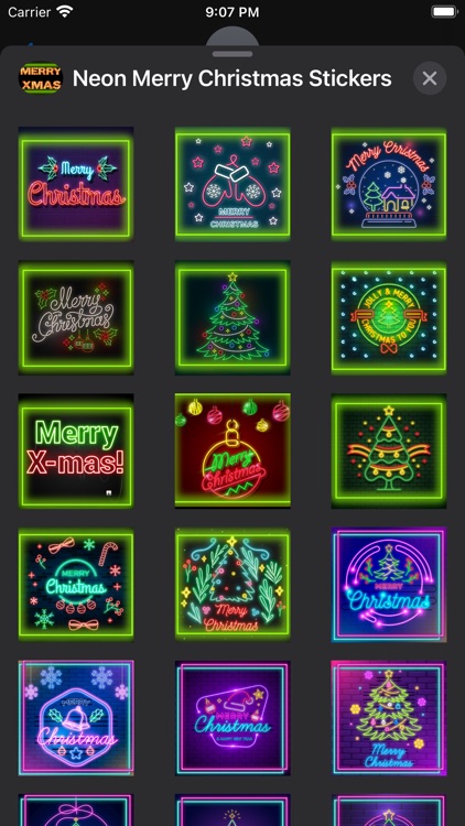 Neon Merry Christmas Stickers screenshot-3