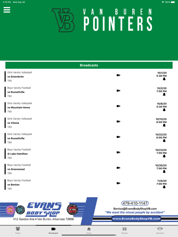 Van Buren Pointers Athletics