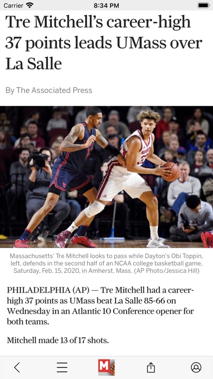 UMass Basketball News