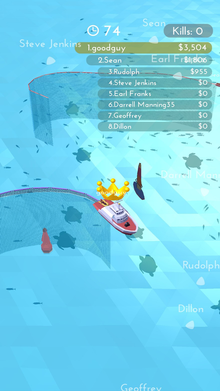 Fishingnet 3D Battle io game