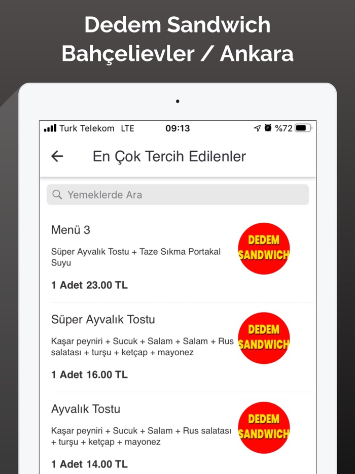 Dedem Sandwich Bahçelievler