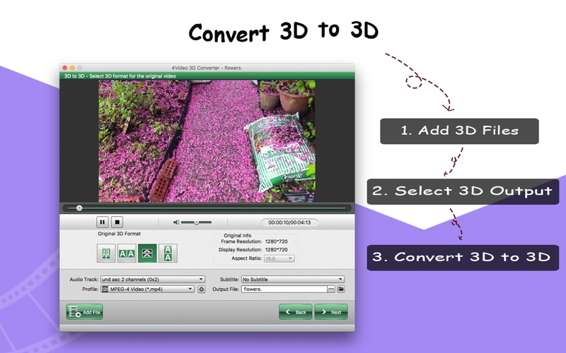 4Video 3D Converter - 2D 到 3D