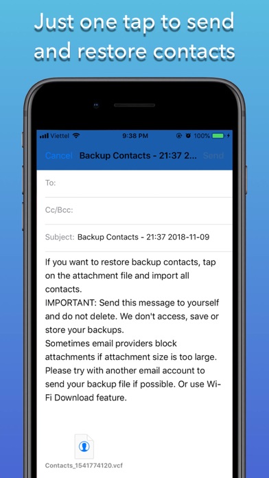 Backup Contacts Cleaner screenshot 4