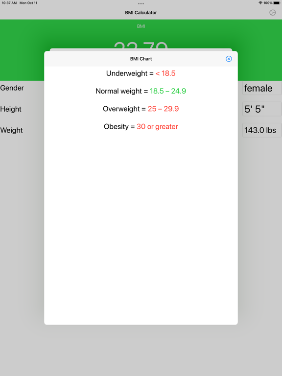 BMI Calculator - BMI Chart screenshot 3