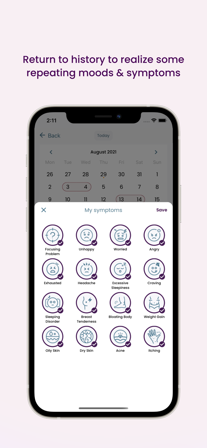 Triwi Women’s Health Calendar