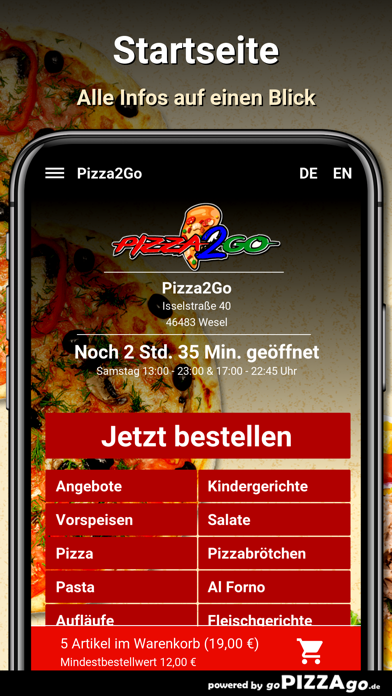 Pizza2Go Wesel screenshot 2